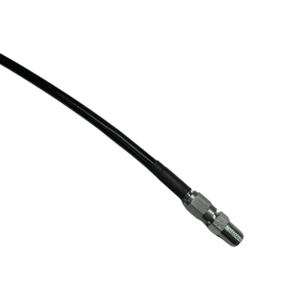 BRAIDED BRAKE LINE (BLACK) AVAILABLE IN BOTH STRAIGHT ENDS OR WITH A 45° END ON ONE END & STRAIGHT ON THE OTHER